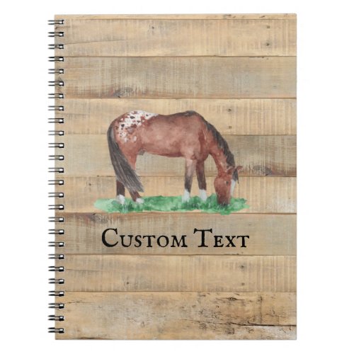 Rustic Boards Appaloosa Horse Notebook