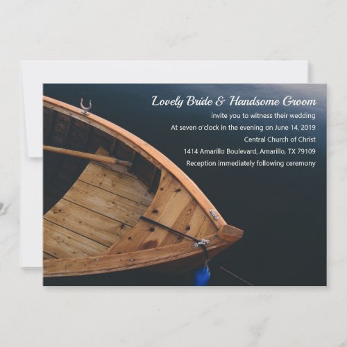 Rustic Boat Wedding Invitation