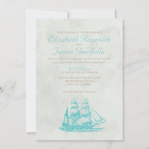 Rustic Boats Wedding Invitations
