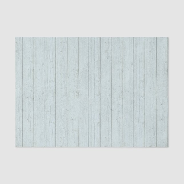 Rustic Bohemian Blue Wood Natural Pallet Boards Tissue Paper (Front)