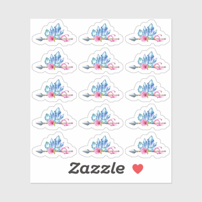 Rustic Bohemian Crystal Gems Arrow Gypsy Planner Sticker (Sheet)