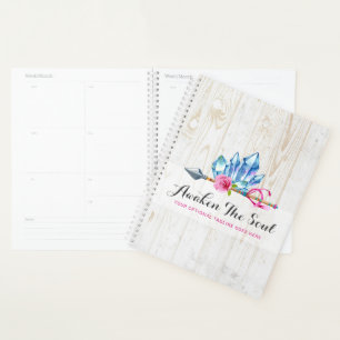 Rustic Bohemian Crystal Gems & Arrow Watercolor Planner