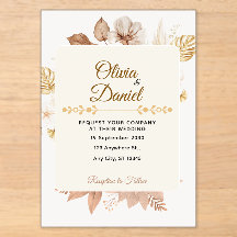Rustic Bohemian Dried Floral Cream Wedding