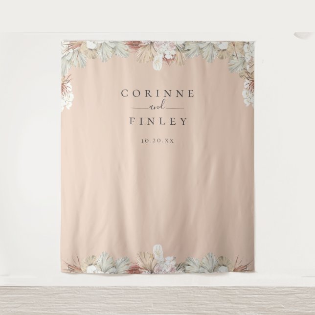 Rustic Bohemian Oasis Frame Photo Backdrop (Front)