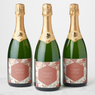 Rustic Bohemian Oasis Frame Sparkling Wine Label
