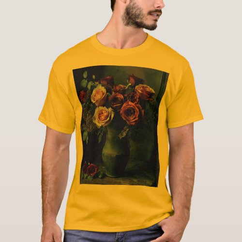 Rustic Bohemian Rose Bouquet Annie Leibovitz Ins T_Shirt