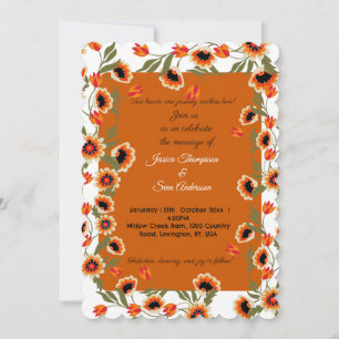Rustic Bohemian Scandinavian Folk-Inspired Wedding Invitation