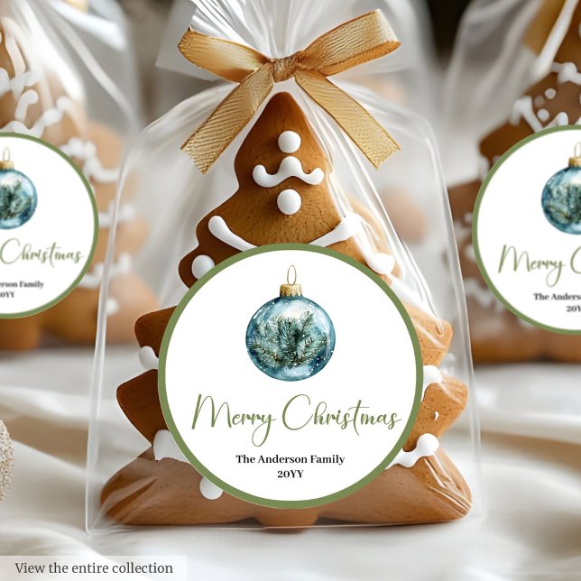 Rustic Bohemian Simple Christmas Round Gift Labels (Rustic Bohemian Simple Christmas Round Gift Sticker

)