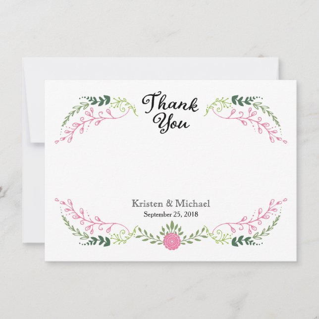 Rustic Bohemian Spring Foliage Wreath Wedding (Front)