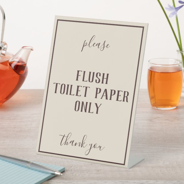 Rustic Bohemian Wheat Bathroom Septic Counter Sign (In SItu)