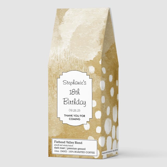 Rustic Boho Abstract Textured Pattern -Earthy Tone Roasted Coffee (Front)