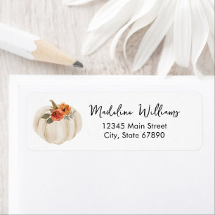 Rustic Boho Autumn Fall Pumpkin Address Label