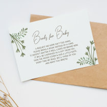 Rustic Boho Baby Shower Book Request Enclosure Card