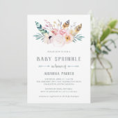 Rustic Boho Baby Sprinkle Invitation (Standing Front)