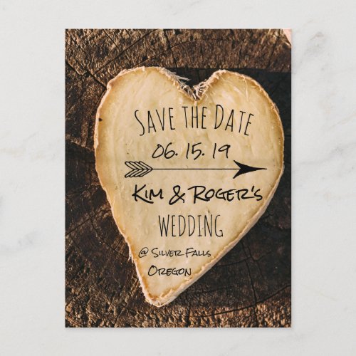 Rustic Boho Barn Country Wedding Save The Date Announcement Postcard