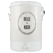 Rustic Boho Barn Wedding Beverage Cooler