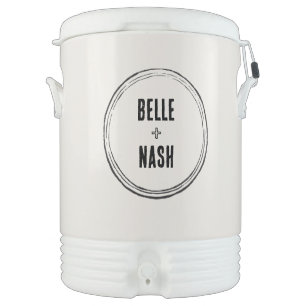 Rustic Boho Barn Wedding Beverage Cooler