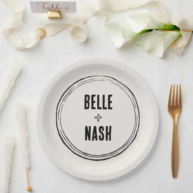 Rustic Boho Barn Wedding Paper Plates (Wedding)