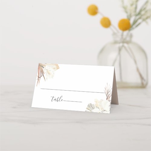 Rustic Boho Beach Botanical Wedding Place Card