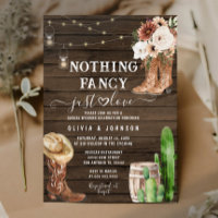 Rustic Boho Boots Nothing Fancy Just Love Wedding