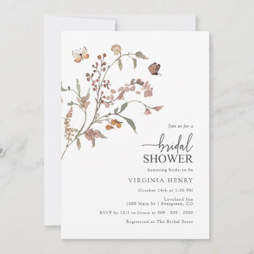 Rustic Boho Bridal Shower Invitation