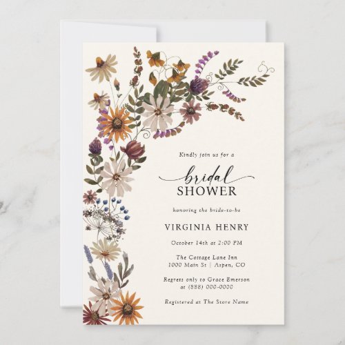 Rustic Boho Bridal Shower Invitation