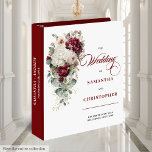 Rustic Boho Burgundy White Wedding Memory Album 3 Ring Binder<br><div class="desc">✅ For matching items search 208W in my collections ✅ Keep your wedding memories beautifully organized with this boho wedding binder and memory album, featuring watercolor burgundy and white roses accented with shimmering gold leaves. Designed in a rich and romantic palette of burgundy, marsala, maroon, deep red, dark red, white,...</div>