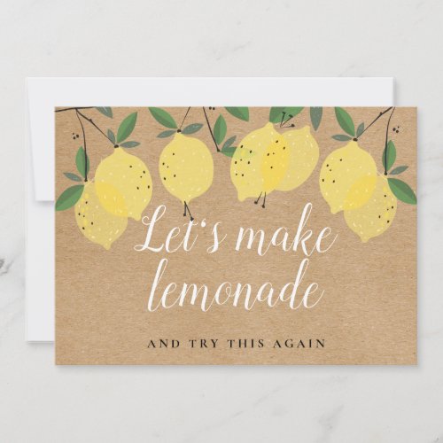 Rustic Boho Change the Date Bridal Shower Lemons Save The Date