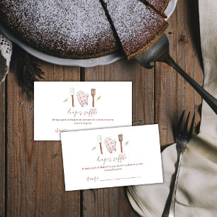 Rustic Boho Chef Diaper Raffle Baby Shower Enclosure Card