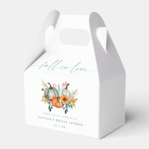 Rustic Boho Chic Pumpkin Fall Bridal Shower Favor Boxes