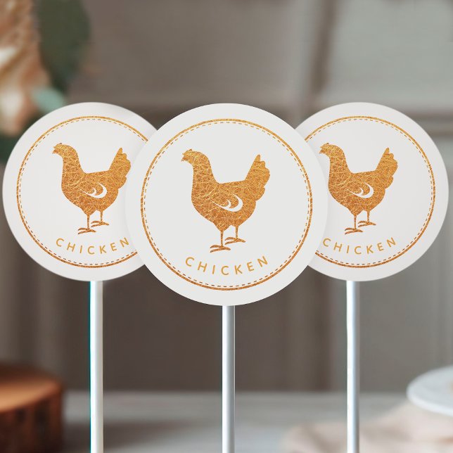 Rustic Boho Chic Wildflowers Chicken Meal Choice  Classic Round Sticker (Creator Uploaded)