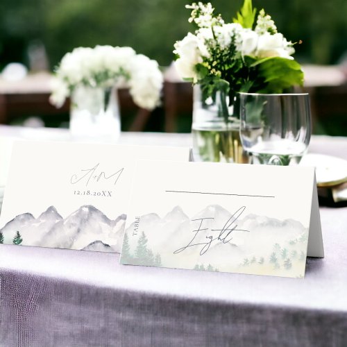 Rustic boho Colorado mountain Wedding Place Card