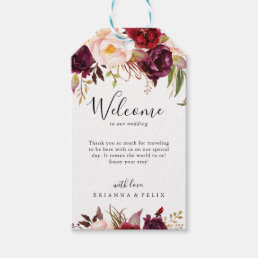 Rustic Boho Colorful Floral Wedding Welcome Gift Tags