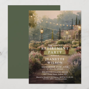 Rustic Boho Country Garden Retirement Party Invitation