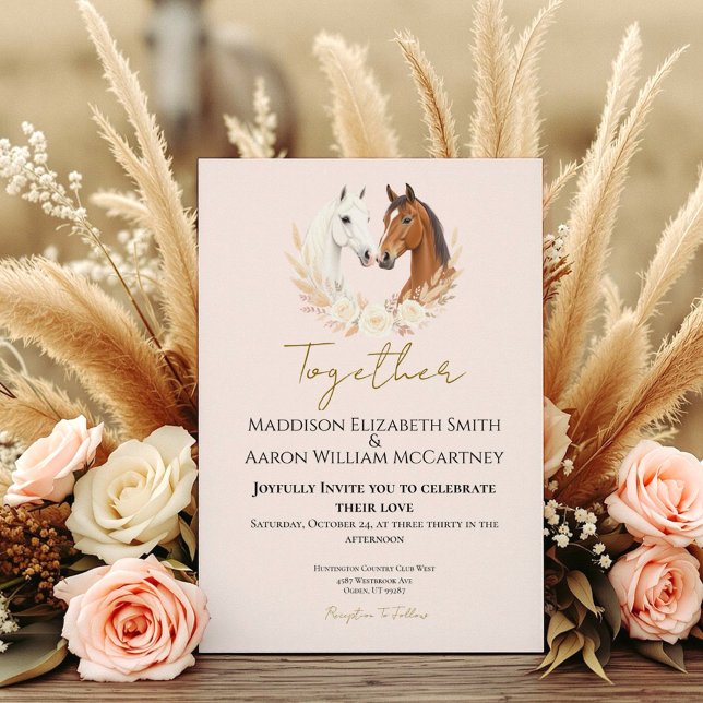 Rustic Boho Country Wedding Invitation (Set the tone for your rustic boho country wedding with this elegant invitation suite.)