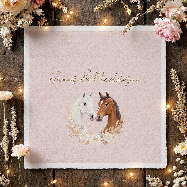 Rustic Boho Country Wedding Napkins (Set the tone for your rustic boho country wedding with this elegant invitation suite.)