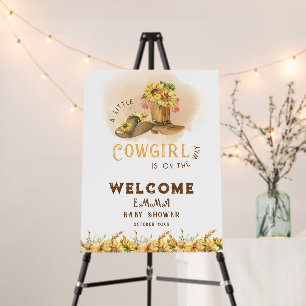 Rustic Boho Cowgirl Baby Shower Welcome Foam Board