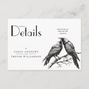 Rustic Boho Crow Lovers Enclosure Card