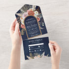 Rustic Boho Earthy Floral Terracotta Navy Wedding