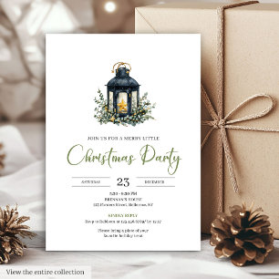 Rustic Boho Earthy Neutral Christmas Dinner Party Invitation
