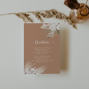 Rustic Boho Elegant Floral Wedding Directions   Enclosure Card