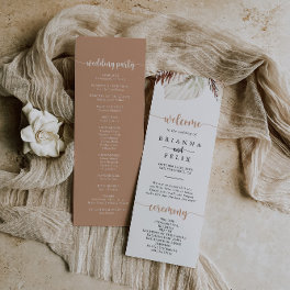 Rustic Boho Elegant Floral Wedding Program