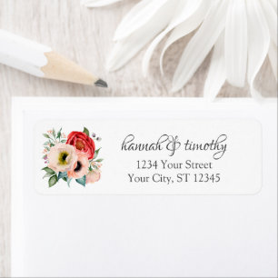 Rustic Boho Floral Bouquet Label