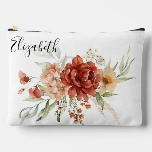 Rustic Boho Floral Bridesmaid Wedding  Accessory Pouch