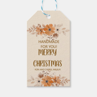 Rustic Boho Floral Christmas Gift Tags