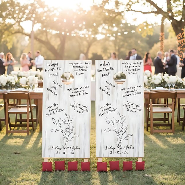 Rustic Boho Floral wedding  cornhole set . (Creator Uploaded)