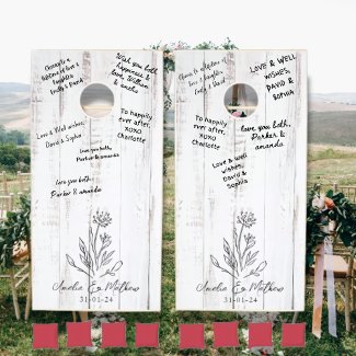 Rustic Boho Floral Wedding Guest Book Alternative