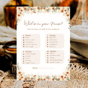 Rustic Boho Floral What’s in Your Purse Game