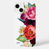 Rustic Boho Floral with Monogram Case-Mate iPhone Case (Back)