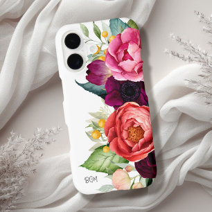 Rustic Boho Floral with Your Monogram iPhone 17 Case
